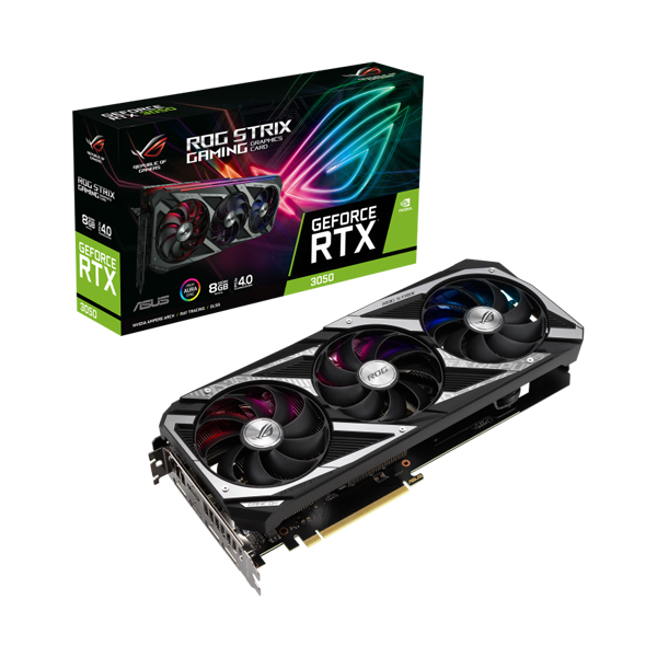 Asus ROG Strix GeForce RTX 3050 8GB LHR GDDR6 128-bit Gaming Graphics Card